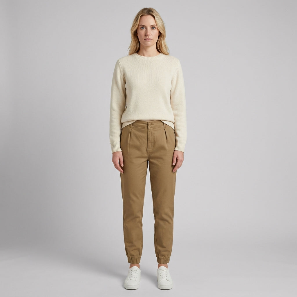 Naomi | Women's High Waisted Slim Fit Trousers
