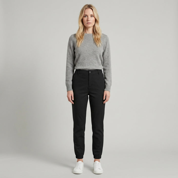 Naomi | Women's High Waisted Slim Fit Trousers