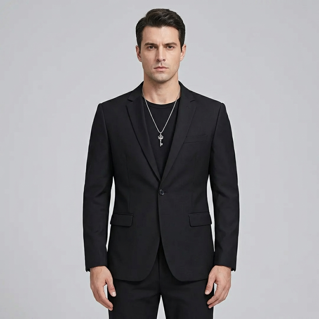 Nathan | Men's Slim Fit Blazer With Notch Lapel