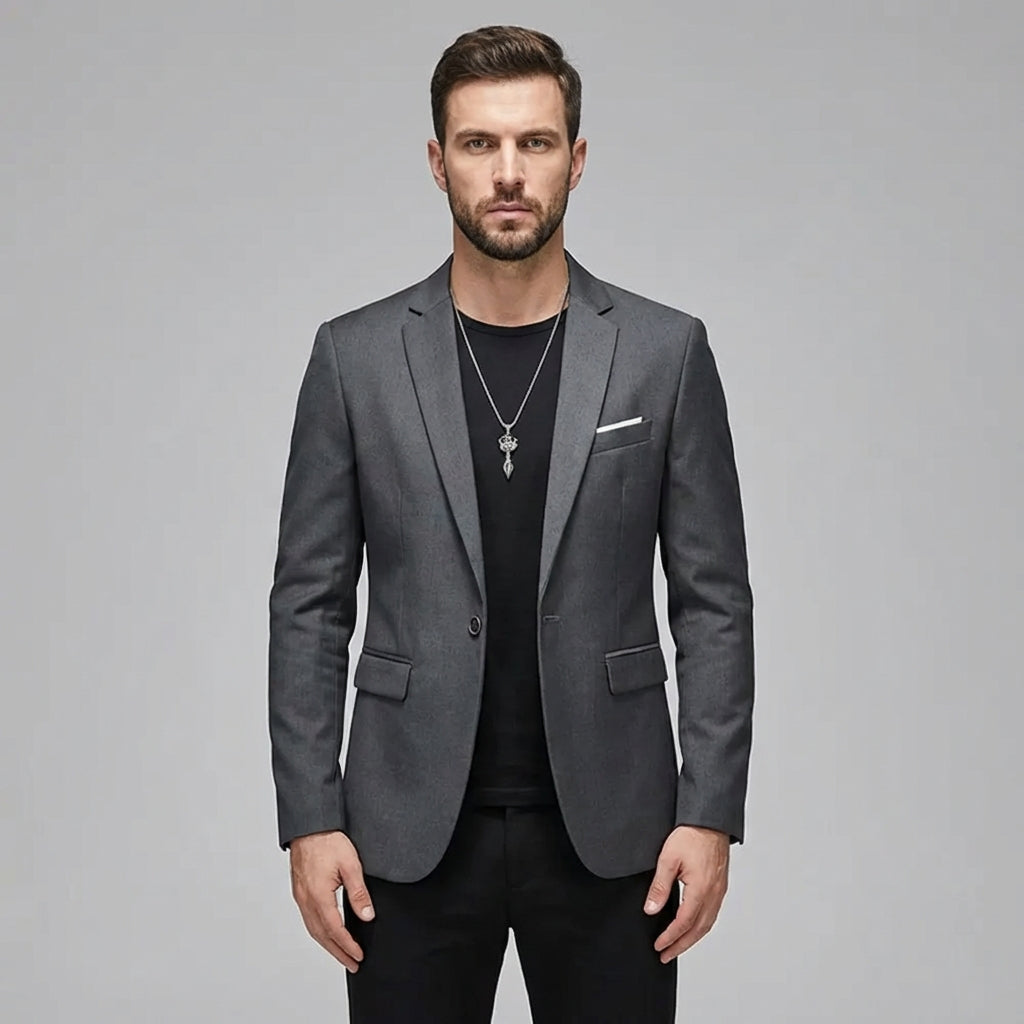 Nathan | Men's Slim Fit Blazer With Notch Lapel
