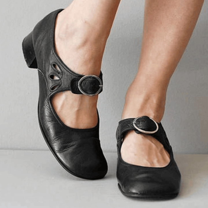 Nora | Women’s Mary Jane Heels featuring buckle strap