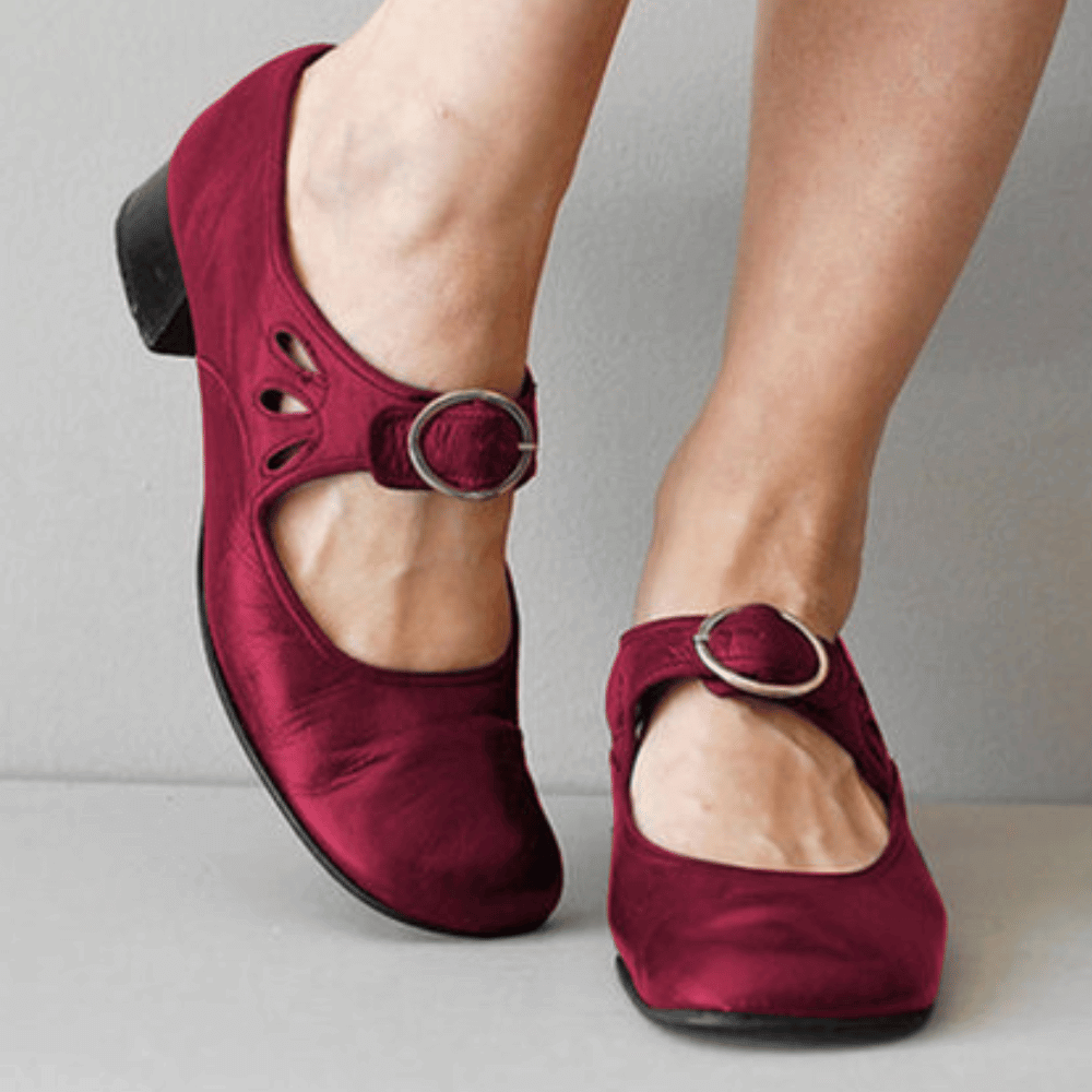 Nora | Women’s Mary Jane Heels featuring buckle strap