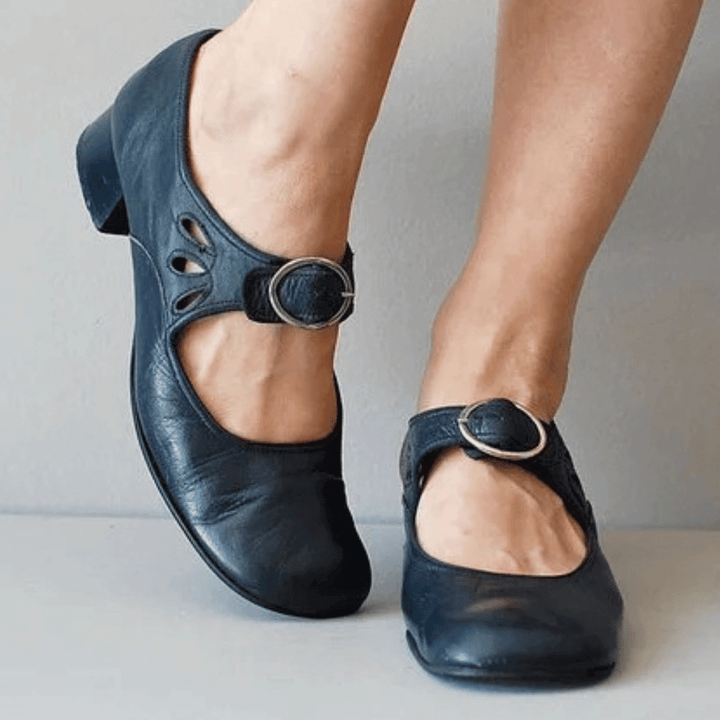 Nora | Women’s Mary Jane Heels featuring buckle strap