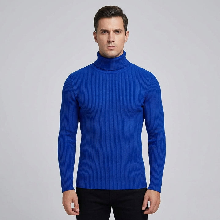 Noah | Men's Roll Neck Jumper With Ribbed Knit