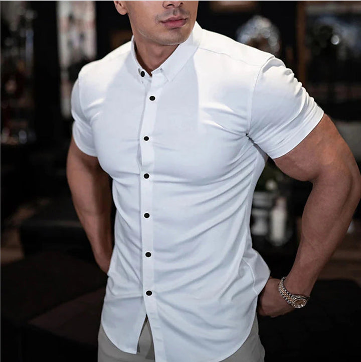 Orion | Men’s Short Sleeve Button-Up Shirt with fitted cut