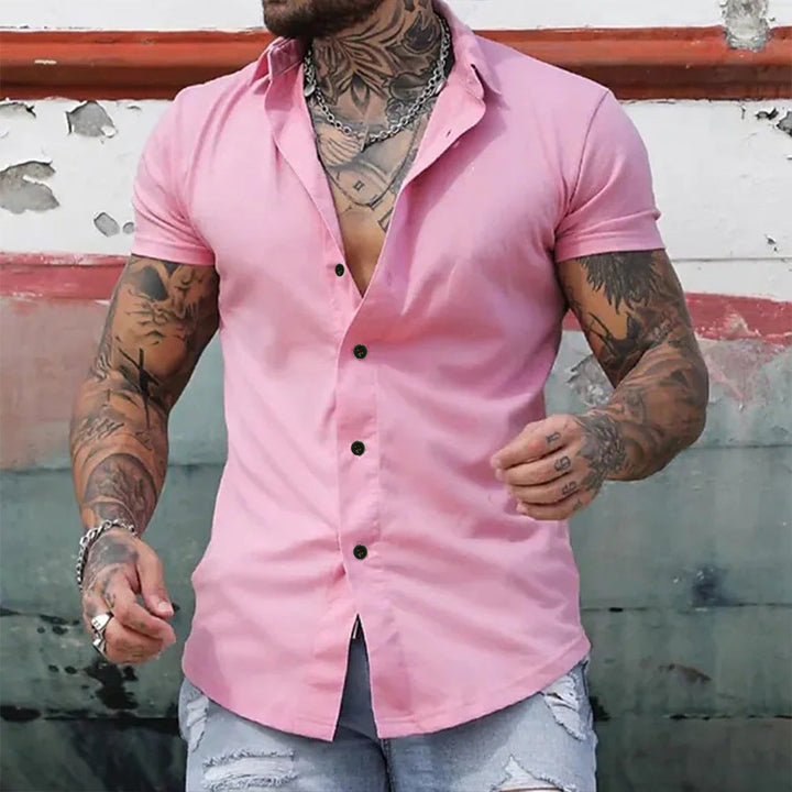 Orion | Men’s Short Sleeve Button-Up Shirt with fitted cut