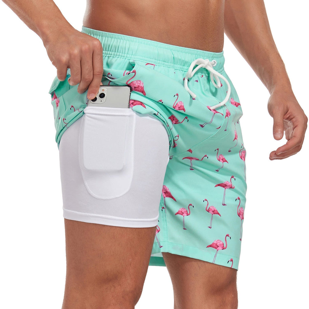 Kairos | Men’s Swim Shorts with tropical artwork