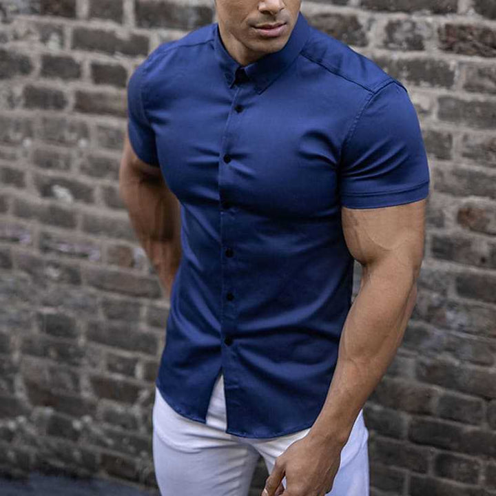 Orion | Men’s Short Sleeve Button-Up Shirt with fitted cut