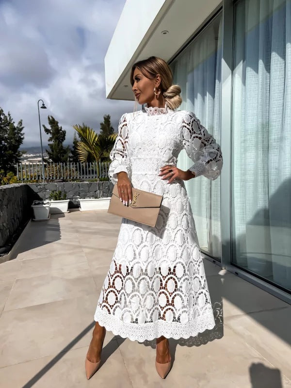 Seraphina | Women’s Midi Dress featuring an Elegant Cut-Out Pattern