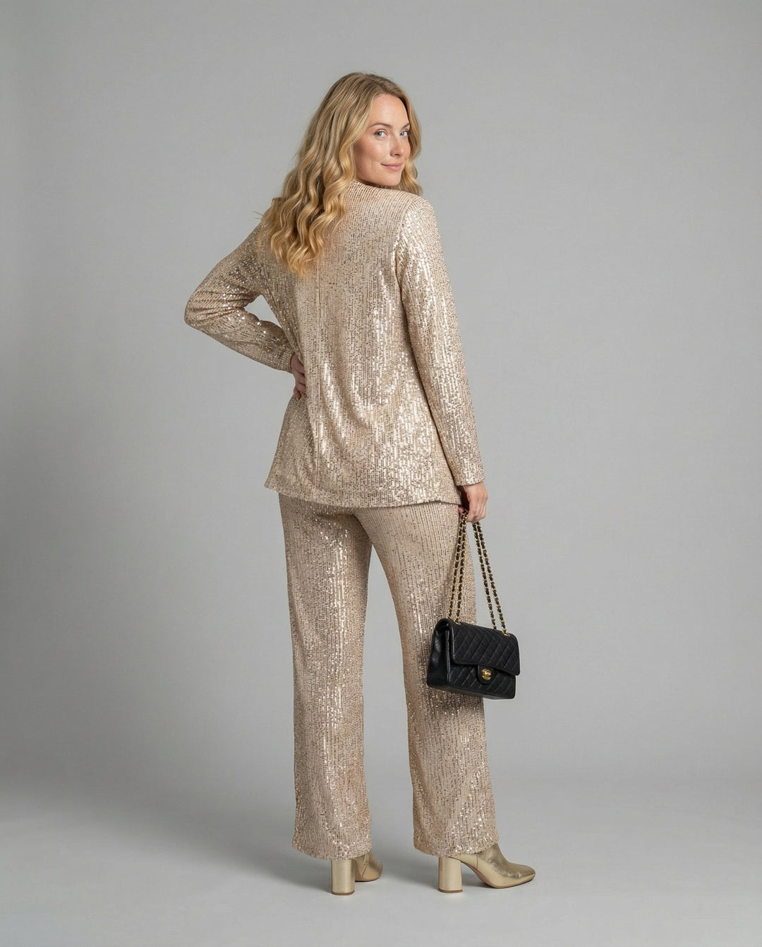 Veloura | Women’s Two-Piece Set featuring wide leg trousers