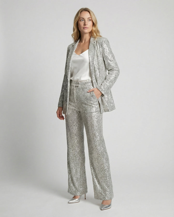 Veloura | Women’s Two-Piece Set featuring wide leg trousers