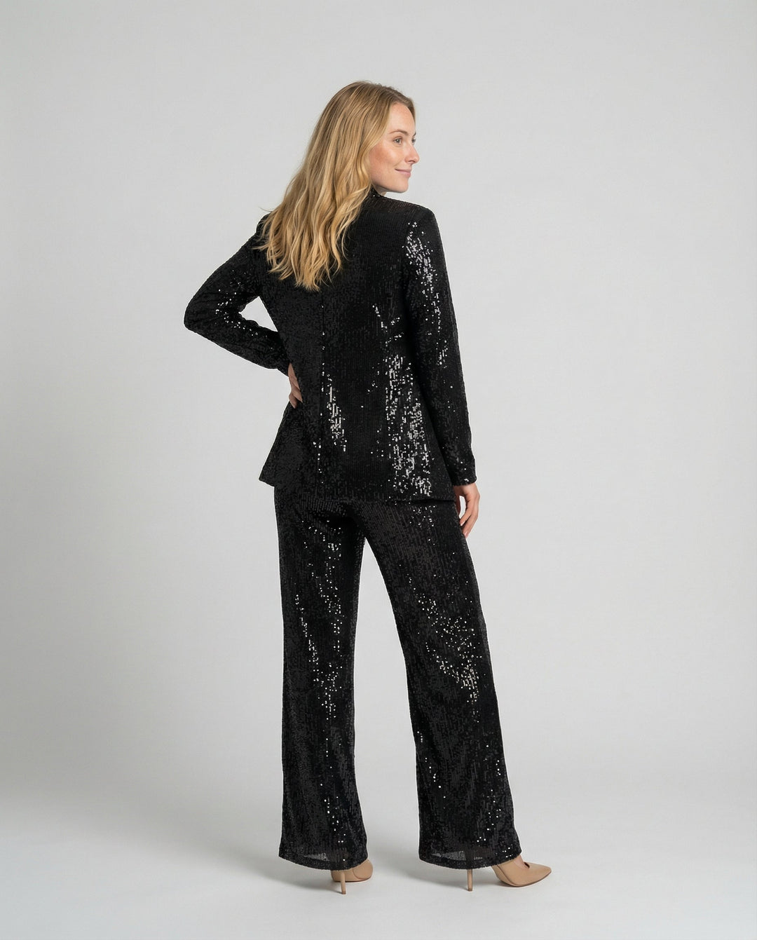 Veloura | Women’s Two-Piece Set featuring wide leg trousers