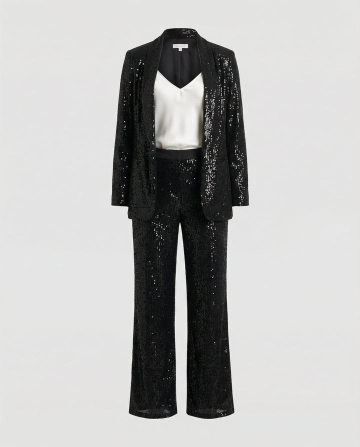 Veloura | Women’s Two-Piece Set featuring wide leg trousers