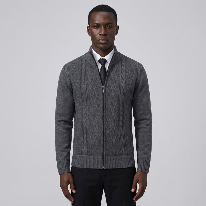 Oliver | Men's Zip Cardigan With Textured Knit