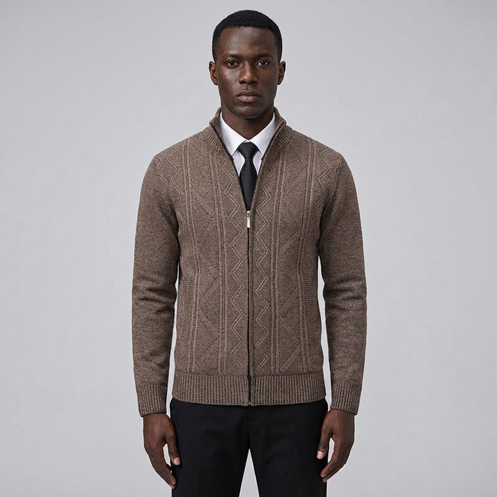 Oliver | Men's Zip Cardigan With Textured Knit
