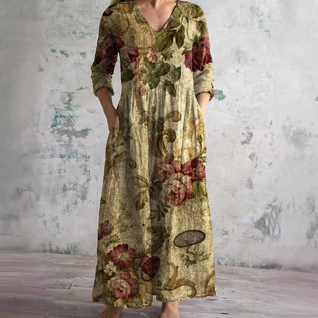 Tindra | Women’s Maxi Dress in a Relaxed Floral Figure