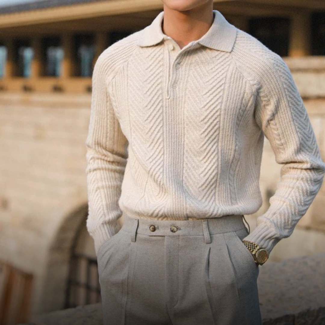 Everford™ | Leonard – Long Sleeve Polo Shirt