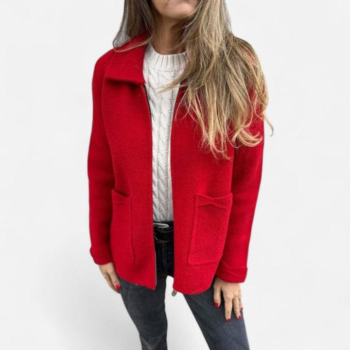 Sorina | Women’s Zip Front Jacket in a clean polished look