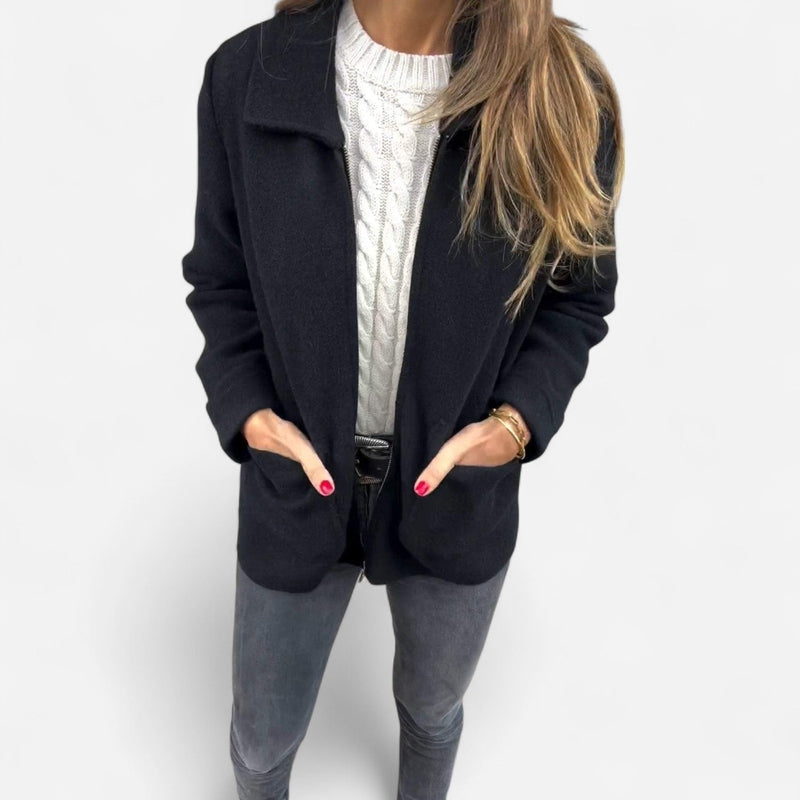 Sorina | Women’s Zip Front Jacket in a clean polished look