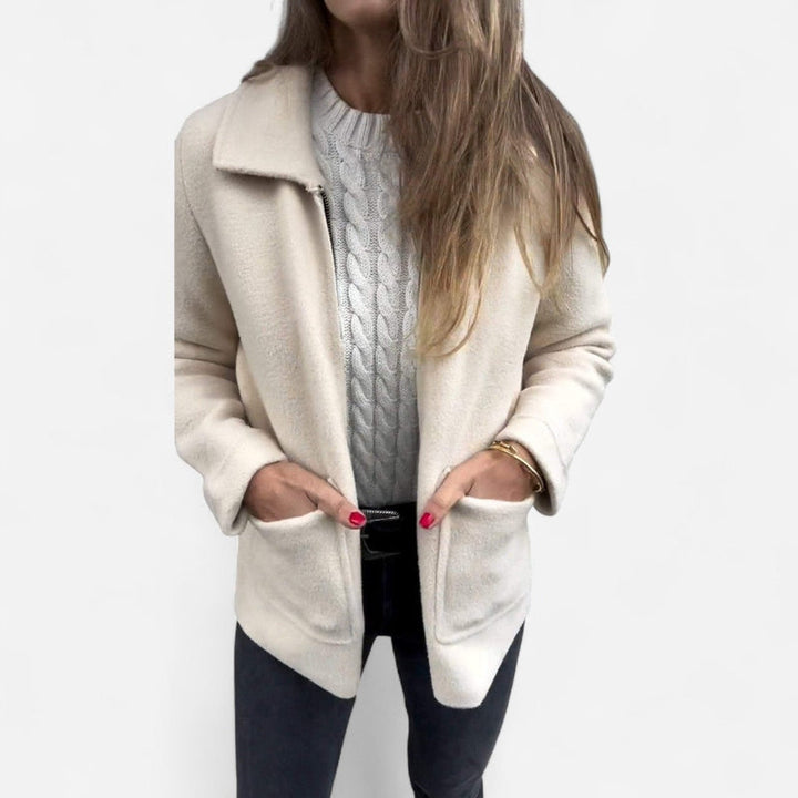 Sorina | Women’s Zip Front Jacket in a clean polished look