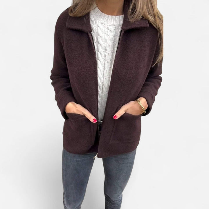 Sorina | Women’s Zip Front Jacket in a clean polished look
