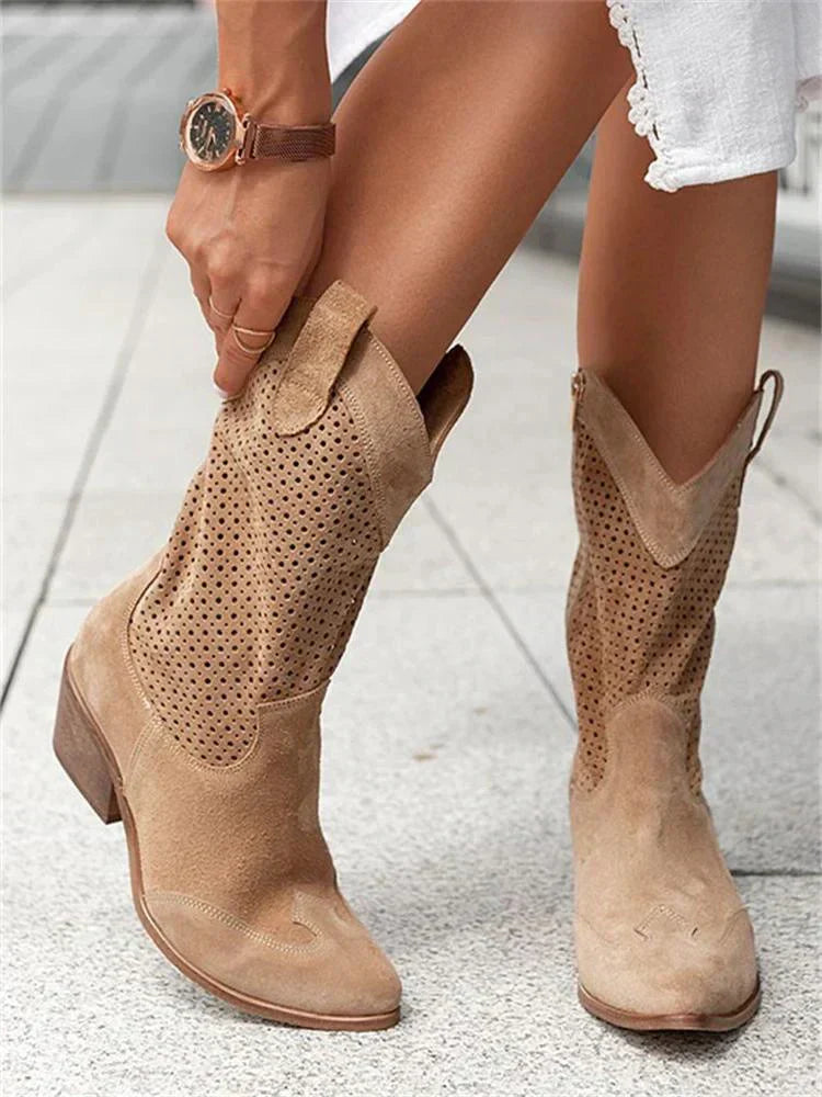 Aria | Women’s Ankle Boots featuring perforated design