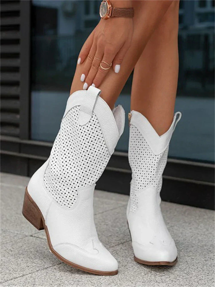 Aria | Women’s Ankle Boots featuring perforated design