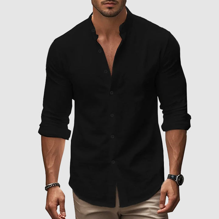 Otis | Men’s Grandad Collar Shirt for Sharp everyday ensembles