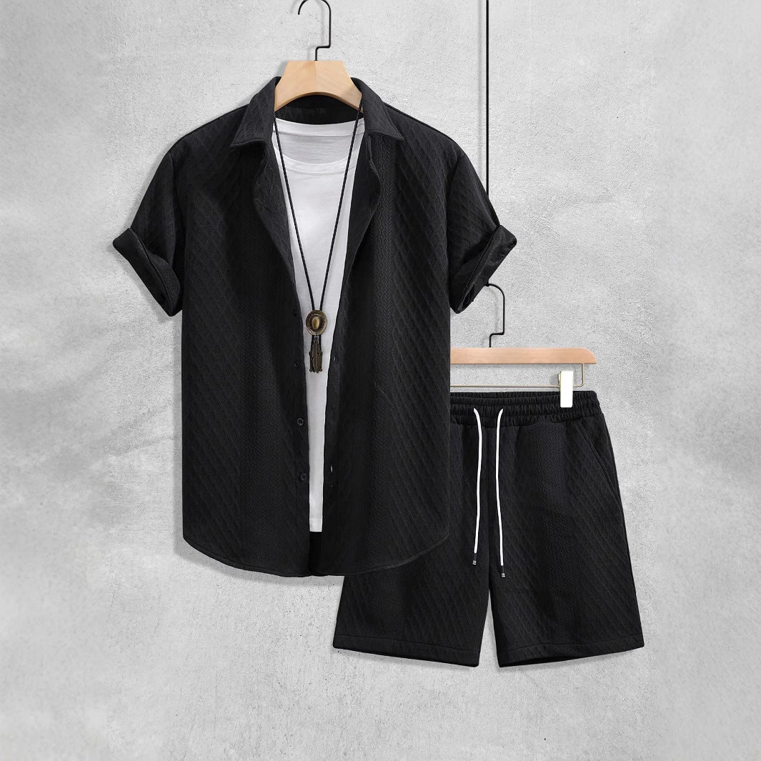 Myron | Men’s Shirt and Shorts Set for Relaxed Getaway