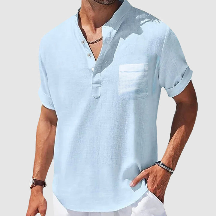 Dorian | Men’s Short Sleeve Shirt with Buttoned Front Opening