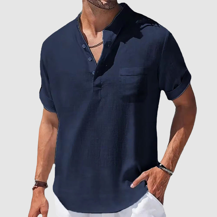 Dorian | Men’s Short Sleeve Shirt with Buttoned Front Opening