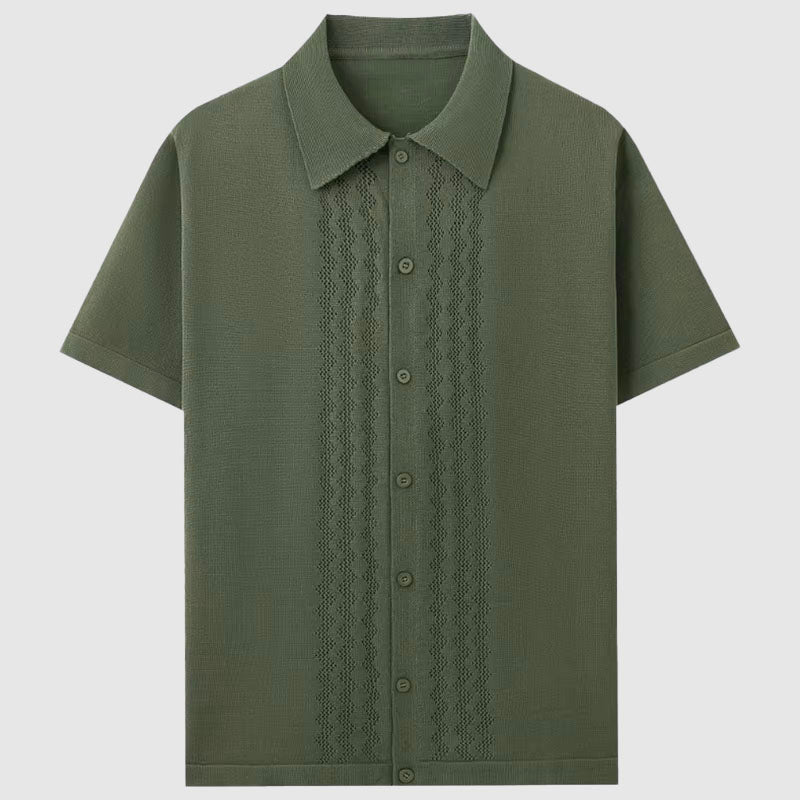 Carter | Men’s Short Sleeve Shirt featuring Textured Front Accent