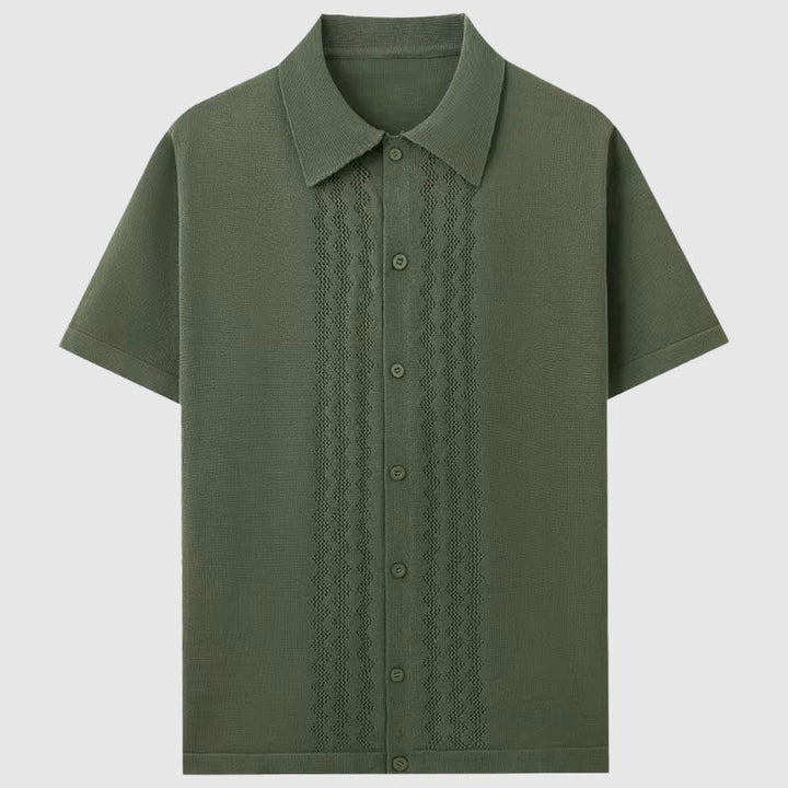 Carter | Men’s Short Sleeve Shirt featuring Textured Front Accent
