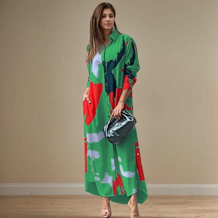 Marlowe | Women’s Abstract Shirt Dress for Relaxed Silhouette