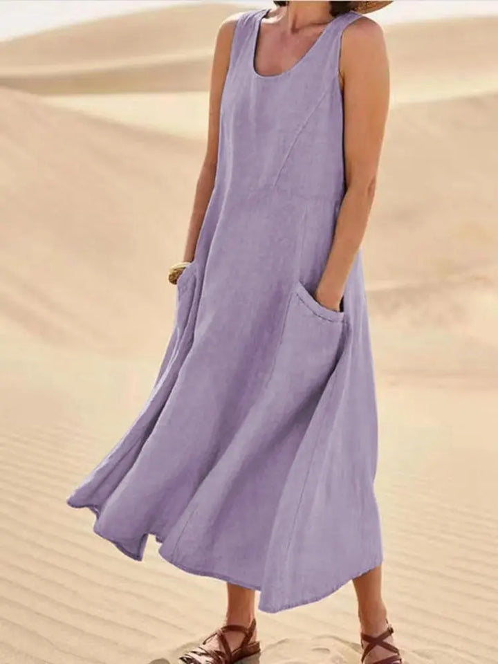 Alazne | Women’s Sleeveless Maxi Dress in an Easy A-Line Shape