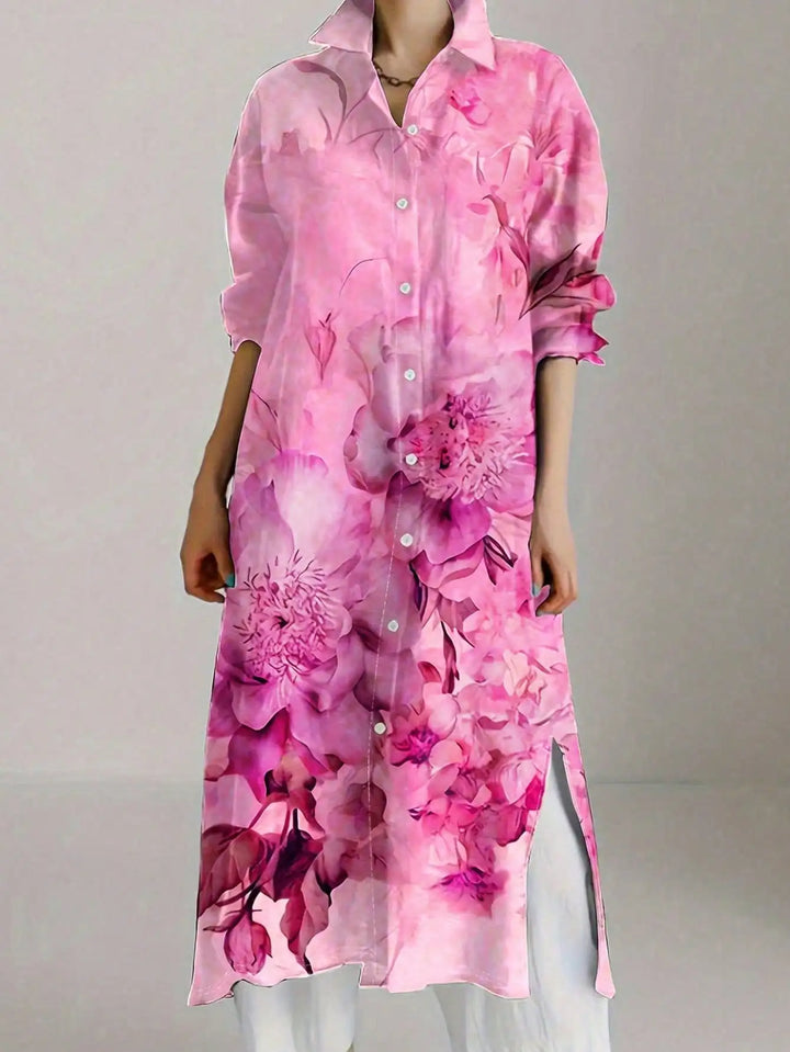 Ophelia | Women’s Floral Shirt Dress for Polished Day-Ready Style
