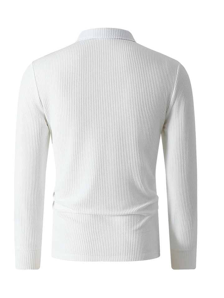 Valen | Men’s Long Sleeve Polo Shirt for Elegant Outfit Pairing