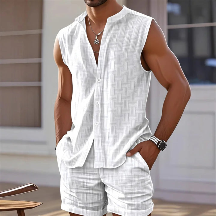 Jude | Men’s Sleeveless Shirt and Shorts Set for Summer Days