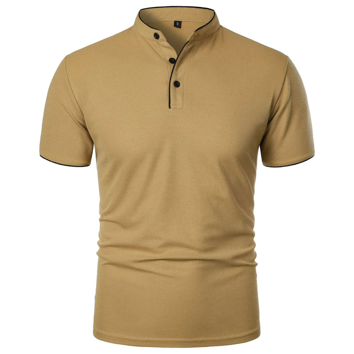 Zachary | Men’s Polo Shirt featuring a Stand Collar with Buttons