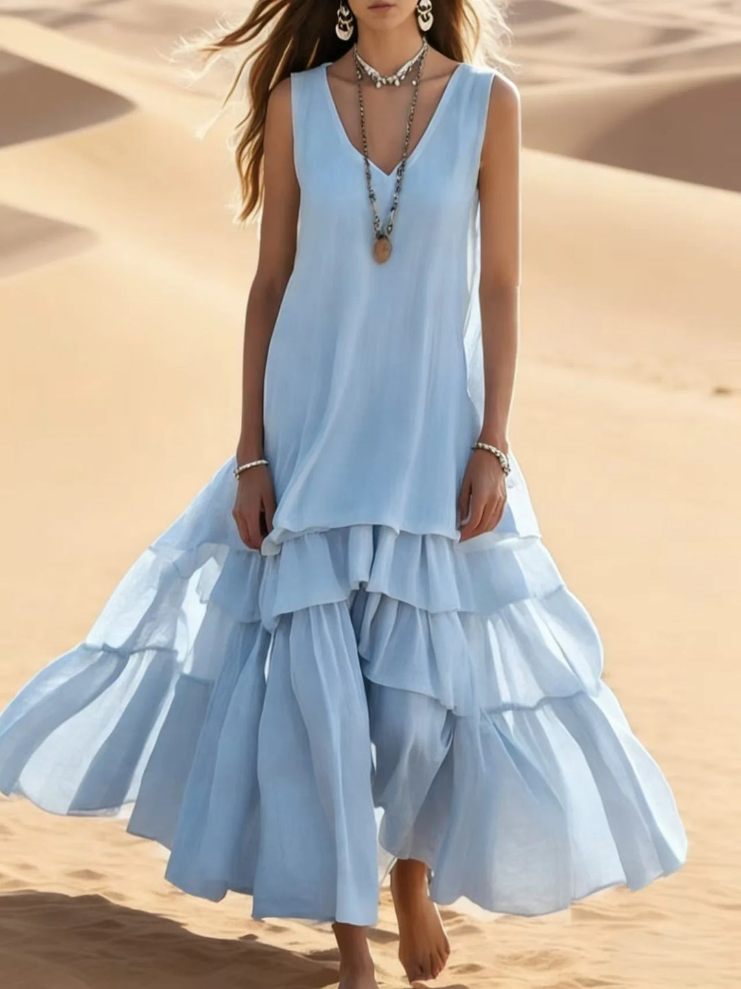 Bonnie | Women’s Sleeveless Maxi Dress for Relaxed Holiday Dressing