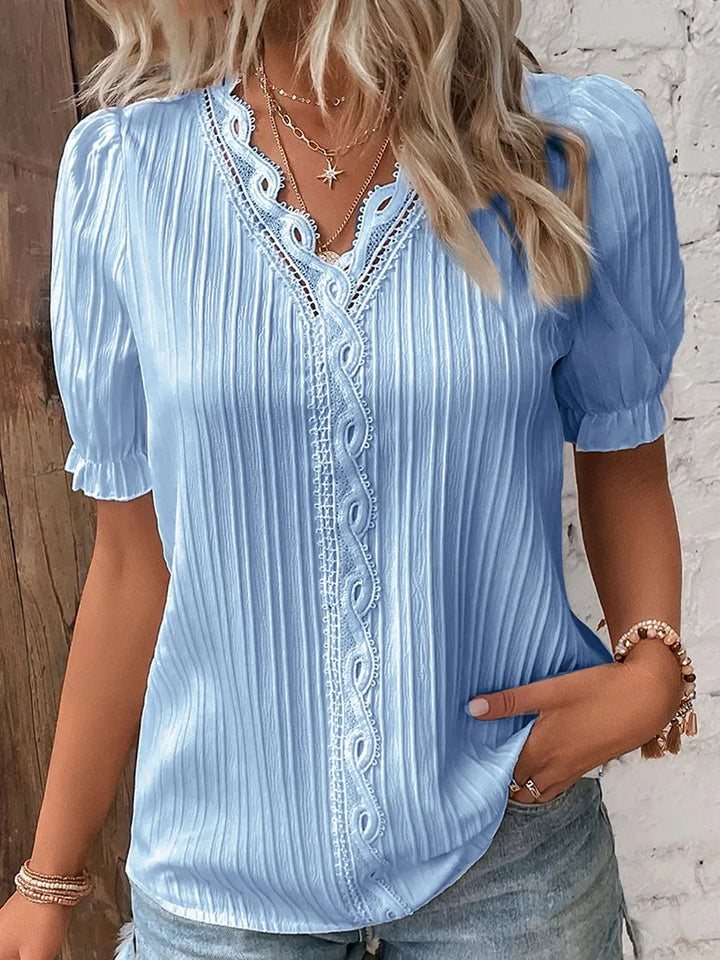 Isella | Women’s Blouse featuring a Decorative Front Folds