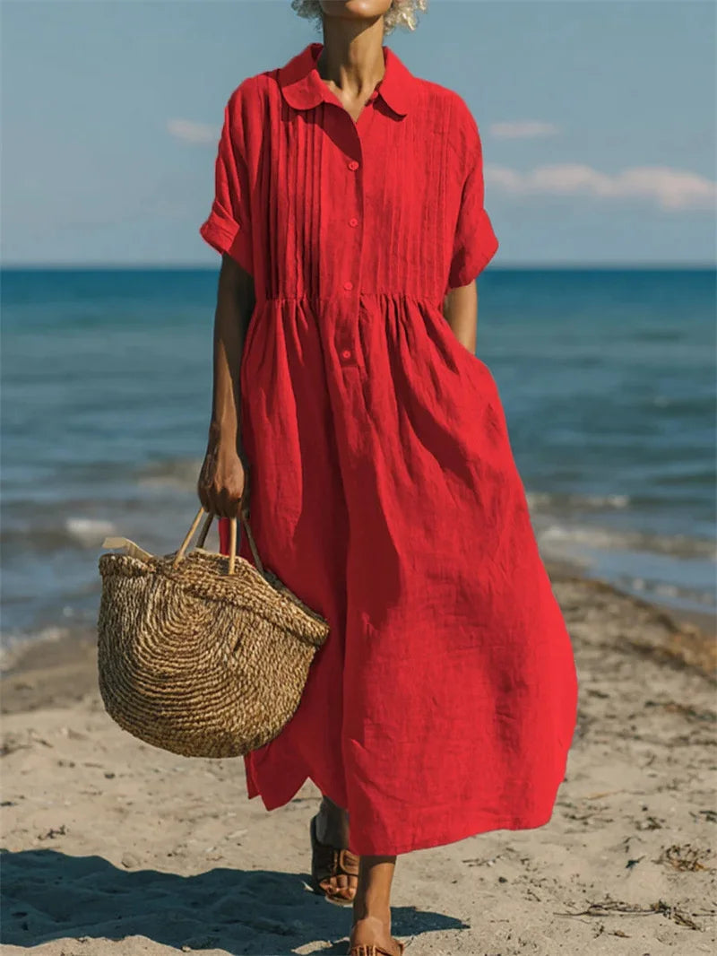 Aletta | Women’s Maxi Shirt Dress for Relaxed Summer Days