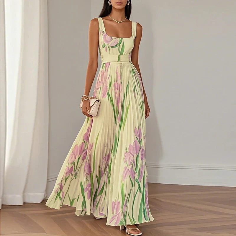 Farrah | Women’s Maxi Dress featuring a Pleated Skirt