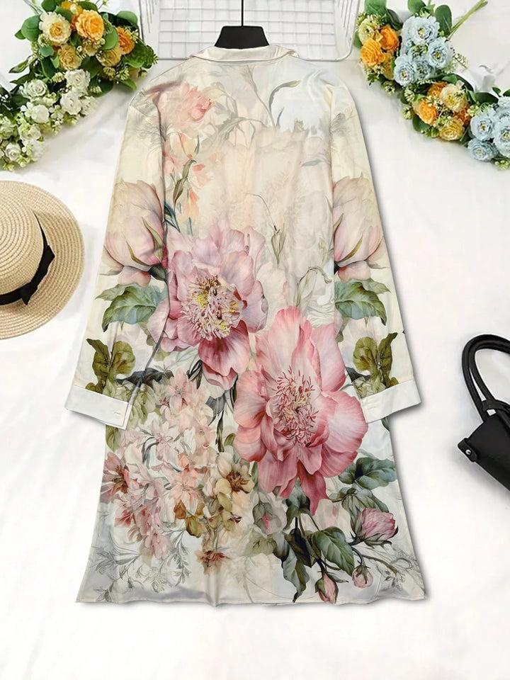 Ophelia | Women’s Floral Shirt Dress for Polished Day-Ready Style
