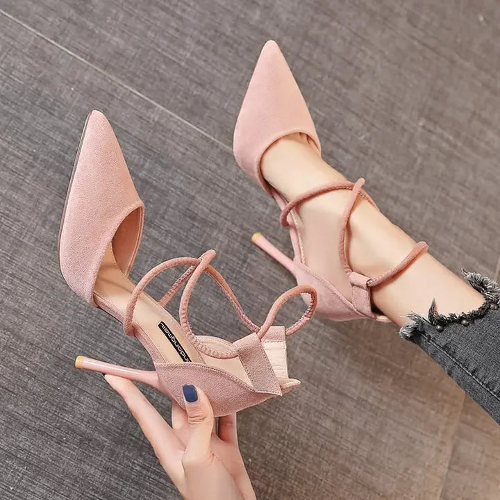 Alice | Women’s Pointed Heels with Cross Ankle Straps