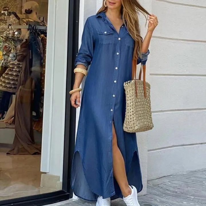 Grace | Women’s Simple Button Shirt Dress for Daily Plans