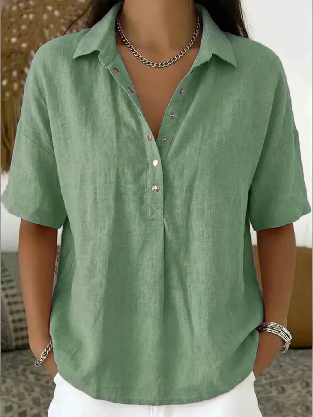 Linnea | Women’s Collared Blouse for Easy Everyday Fitting