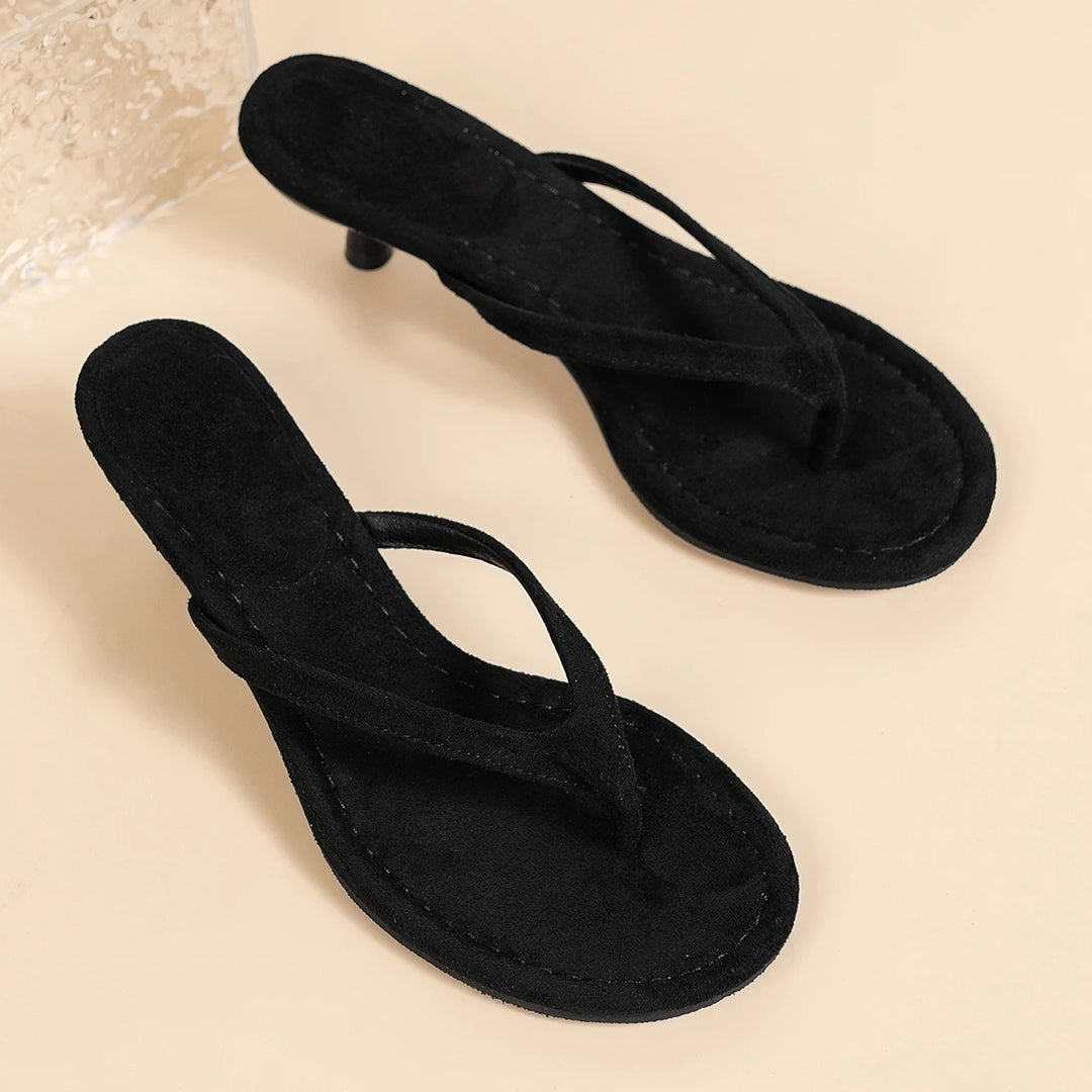 Lenora | Women’s Toe Post Heeled Sandals for Laid-Back Summer Fashion