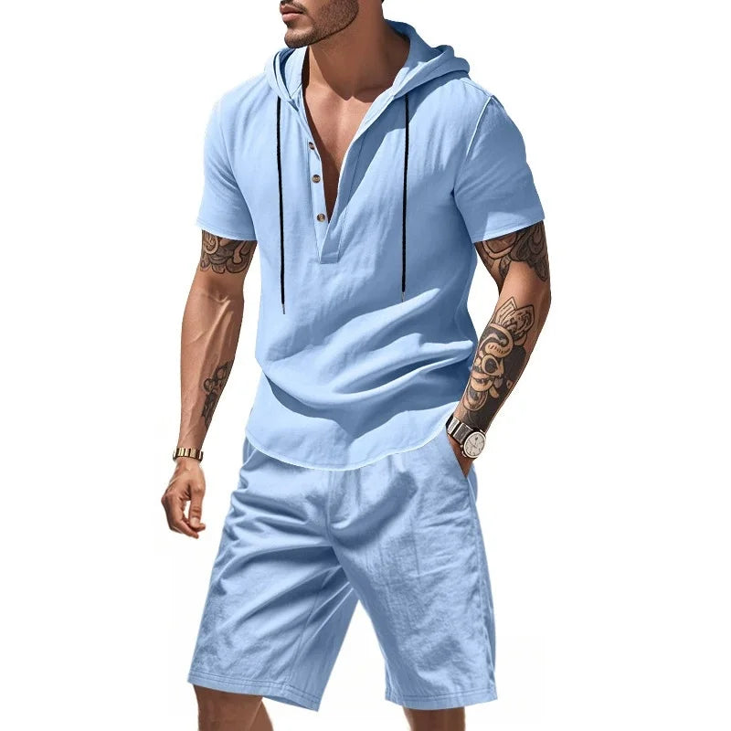 Reign | Men’s Hooded Short Set for Relaxed Summer Form