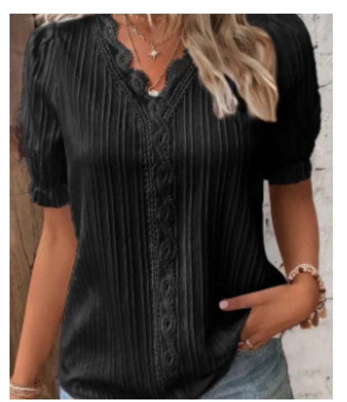 Isella | Women’s Blouse featuring a Decorative Front Folds